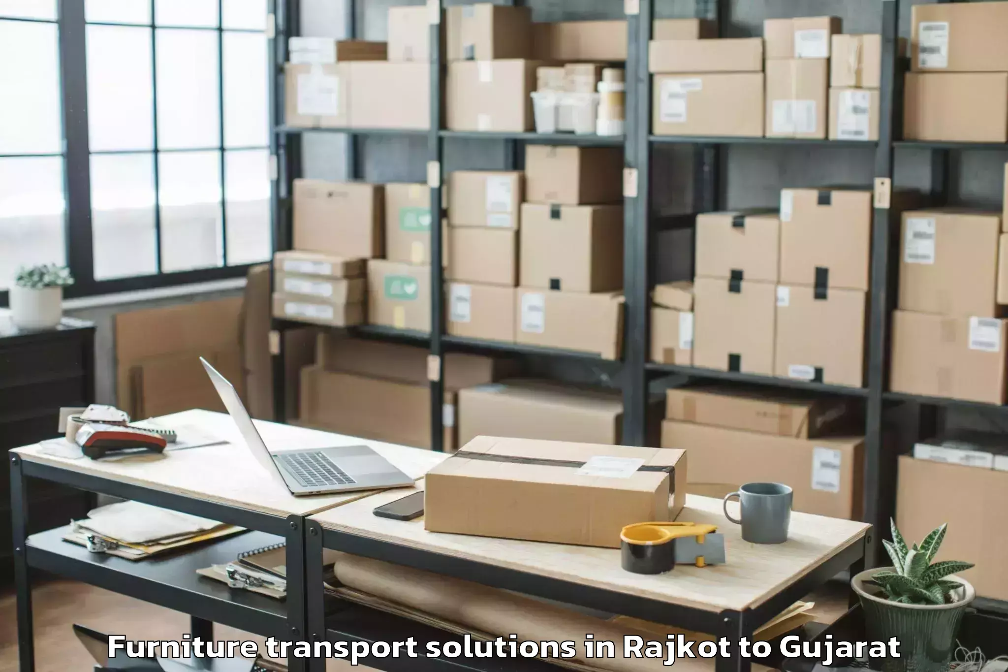 Discover Rajkot to Waghai Furniture Transport Solutions